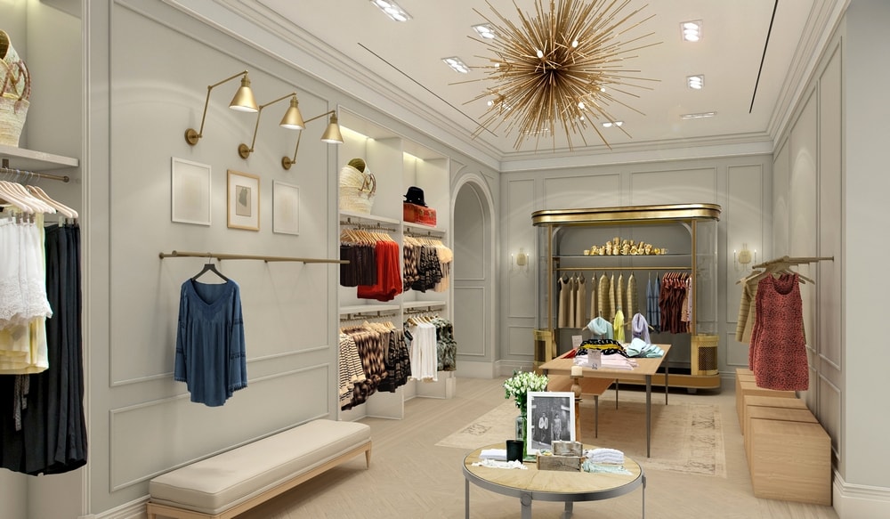 Bright boutique shopping lifestyle